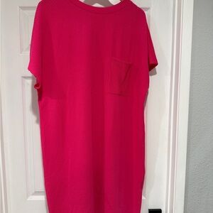 Vibrant Pink Short Sleeve Dress